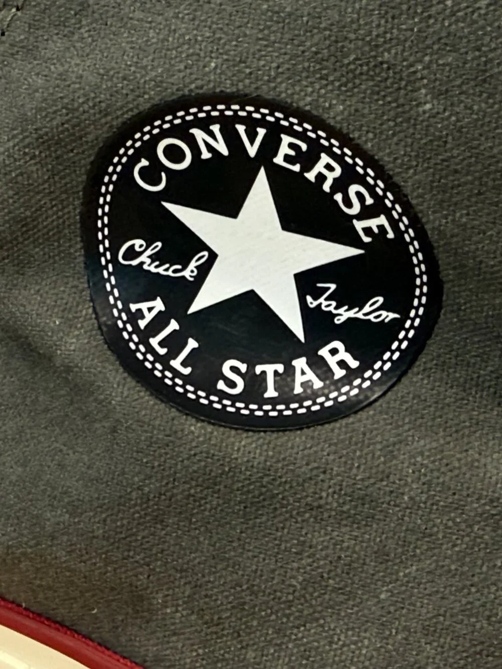 Converse Chuck Taylor All Star Washed Canvas Hi-Tops in Charcoal - Picture 7 of 9